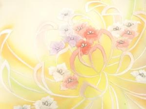 アンティーク　花模様刺繍名古屋帯